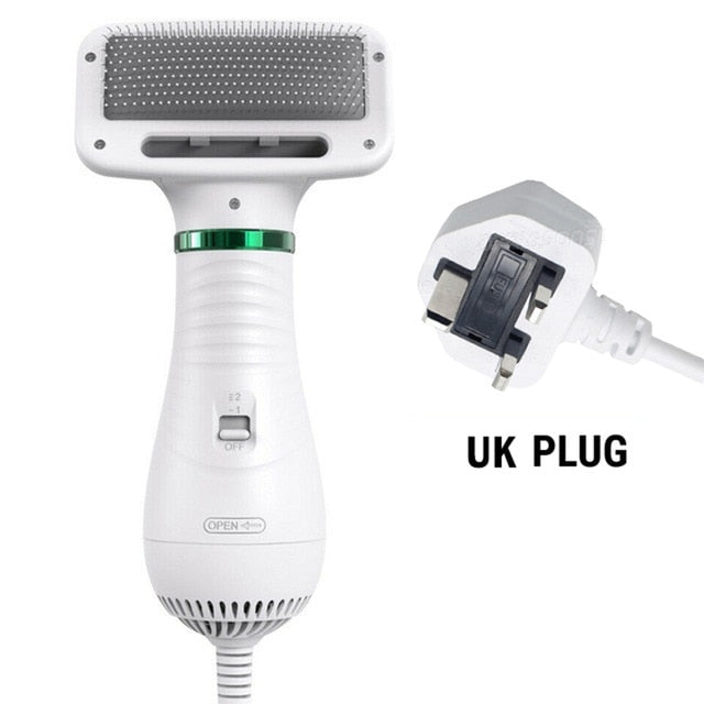Portable 2-in-1 Dog Hair Dryer & Brush – Professional Pet Grooming