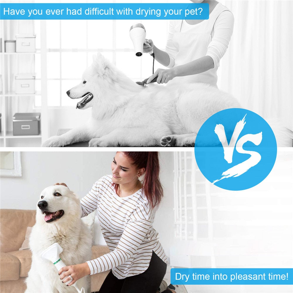 Portable 2-in-1 Dog Hair Dryer & Brush – Professional Pet Grooming