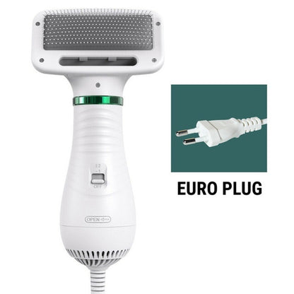 Portable 2-in-1 Dog Hair Dryer & Brush – Professional Pet Grooming