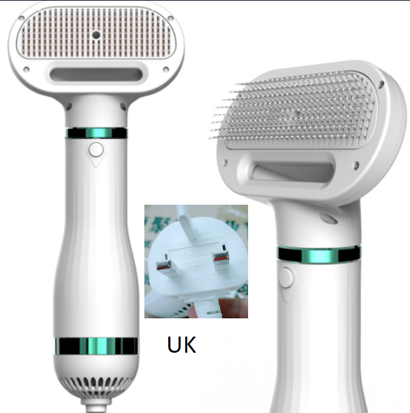 Portable 2-in-1 Dog Hair Dryer & Brush – Professional Pet Grooming