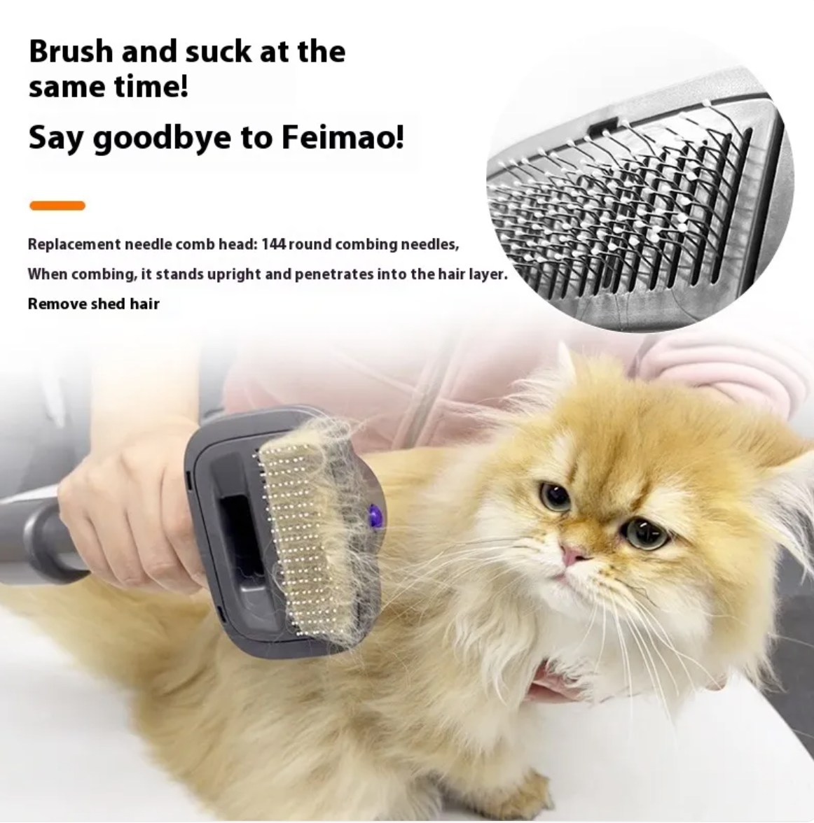 Pet Shaver Attachment Set with Hair Suction Head – Full Grooming Comb Kit