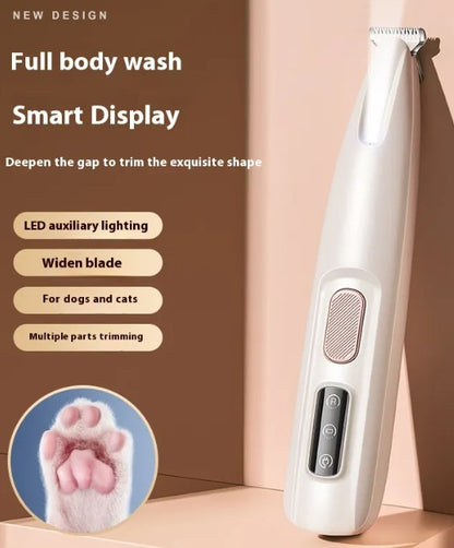 Electric Dog Paw Trimmer with LED Light – Precision Grooming Tool
