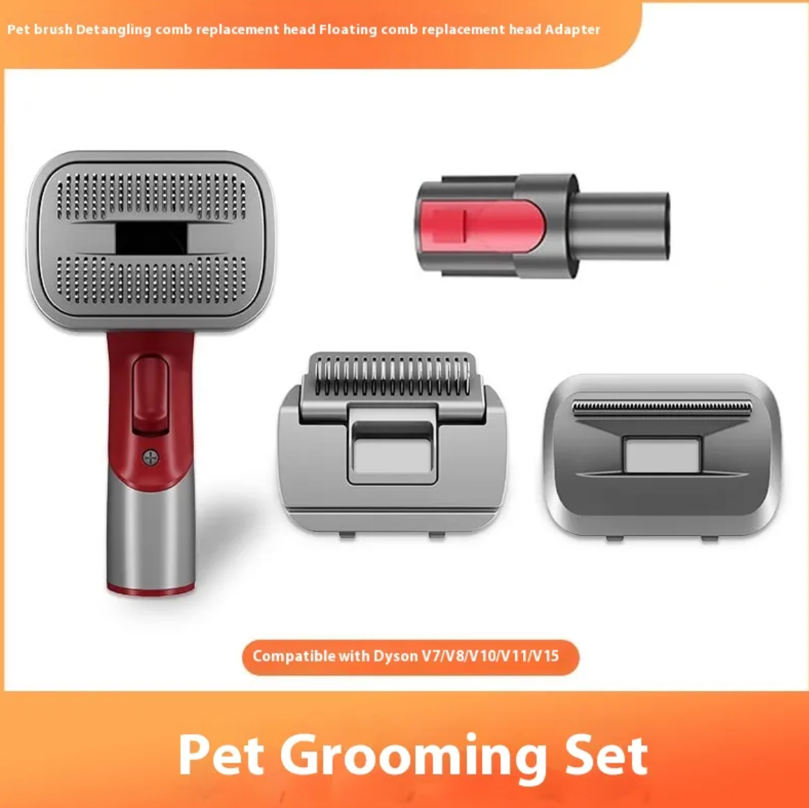 Pet Shaver Attachment Set with Hair Suction Head – Full Grooming Comb Kit