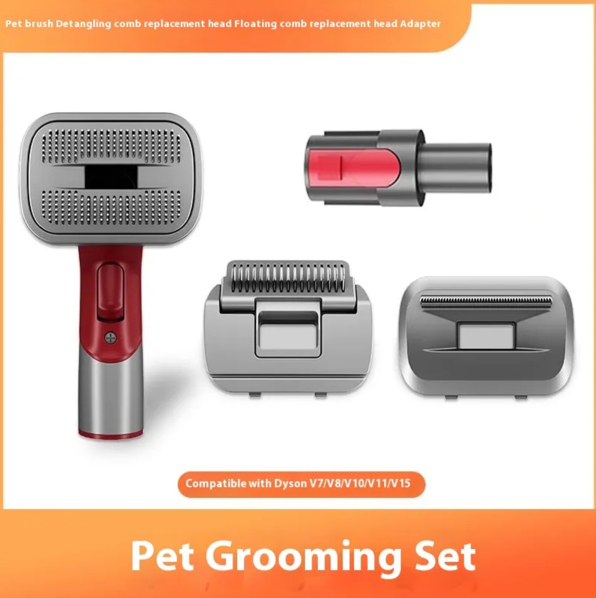 Pet Shaver Attachment Set with Hair Suction Head – Full Grooming Comb Kit
