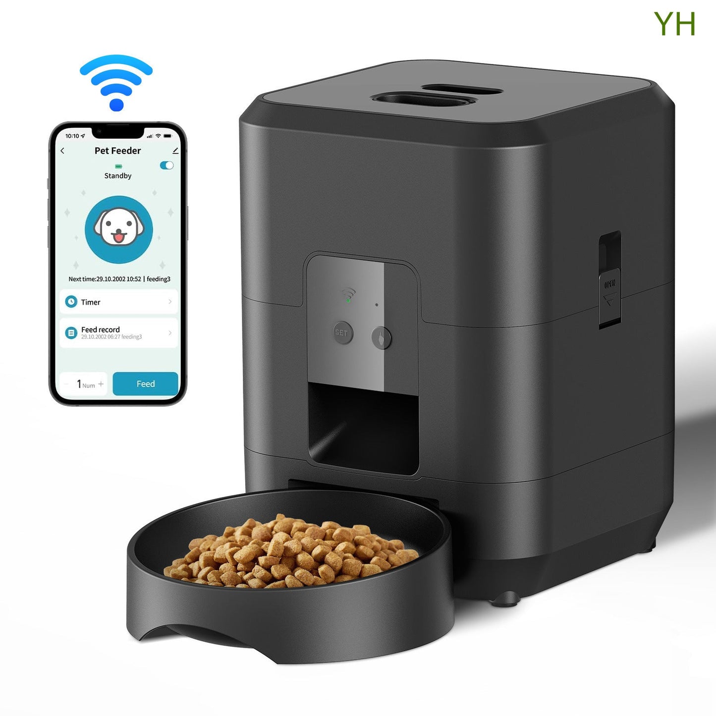 Smart WiFi Automatic Pet Feeder – App-Controlled Timer & Portion Dispenser