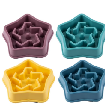 Dog & Cat Slow Feeder Bowl – Maze Design Anti-Gulp Feeding Dish