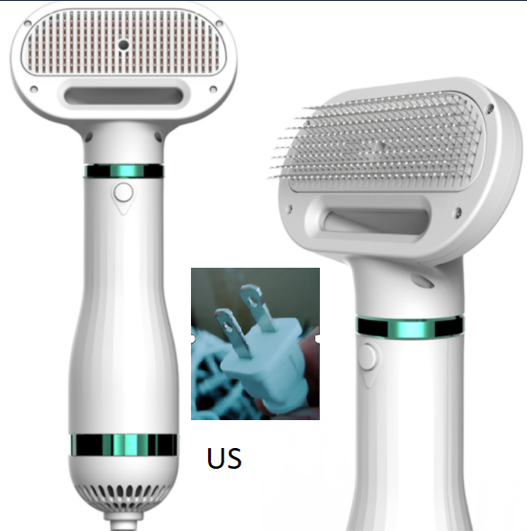 Portable 2-in-1 Dog Hair Dryer & Brush – Professional Pet Grooming