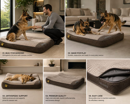 Orthopedic Memory Foam Dog Bed – Large & Extra Large Breeds