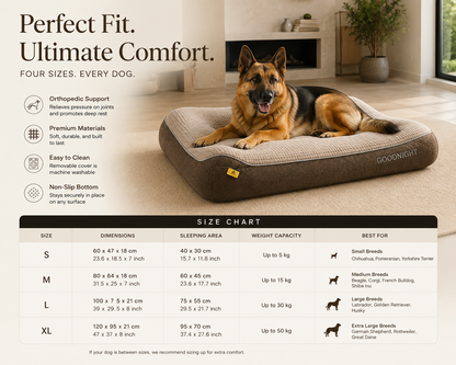 Orthopedic Memory Foam Dog Bed – Large & Extra Large Breeds