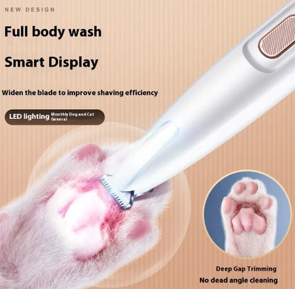 Electric Dog Paw Trimmer with LED Light – Precision Grooming Tool