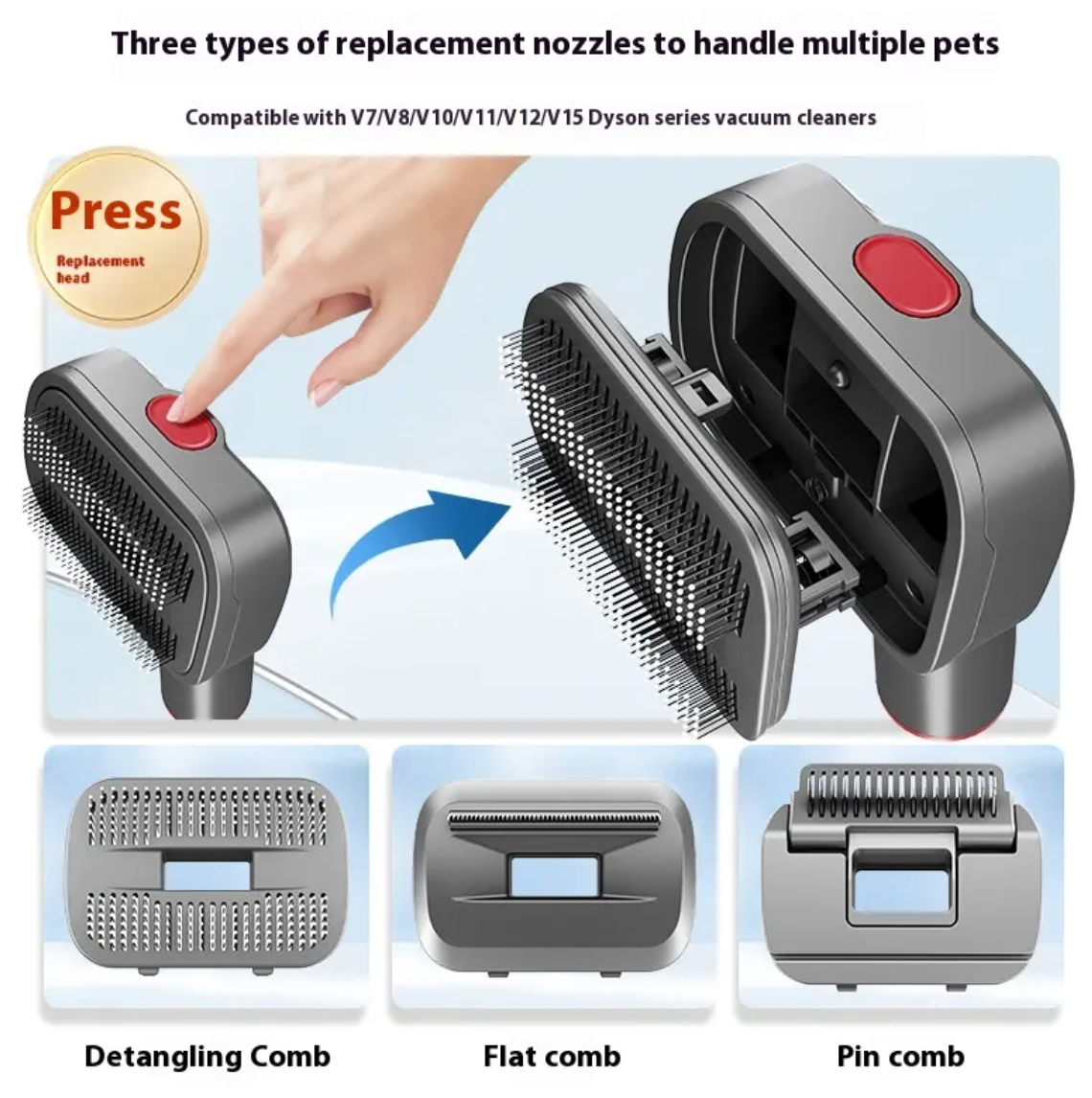 Pet Shaver Attachment Set with Hair Suction Head – Full Grooming Comb Kit
