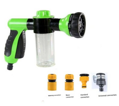 8-Pattern High-Pressure Pet Shower Sprayer – Outdoor Hose Grooming Brush