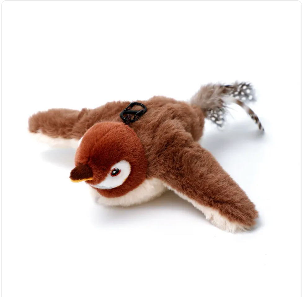 Motion-Activated Plush Pet Toy – Jumping Fish & Flapping Bird for Cats & Dogs