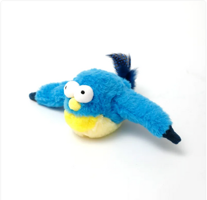Motion-Activated Plush Pet Toy – Jumping Fish & Flapping Bird for Cats & Dogs