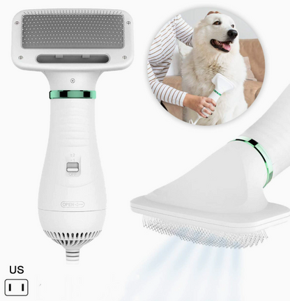 Portable 2-in-1 Dog Hair Dryer & Brush – Professional Pet Grooming