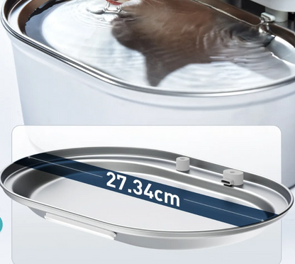 Stainless Steel Smart Pet Water Fountain – Auto-Circulating Hydration Station