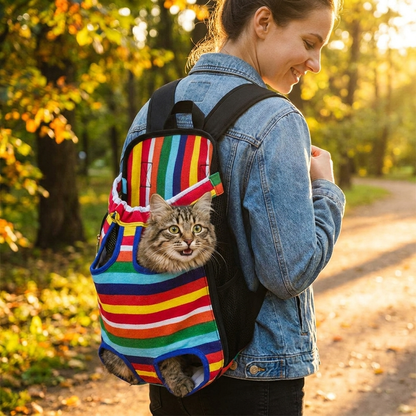 Pet Breathable Travel Backpack lifestyle