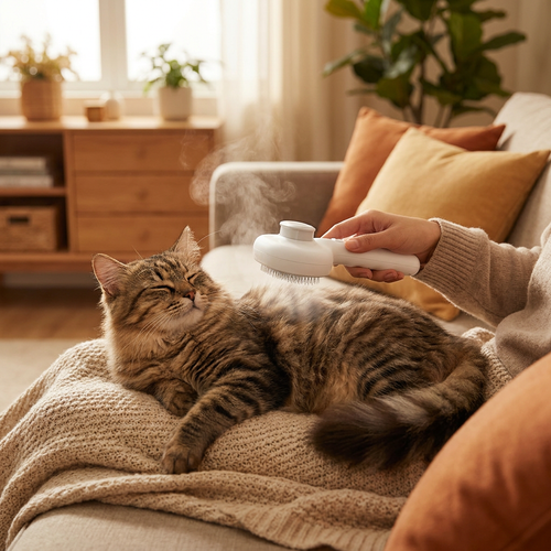 Steam Grooming Brush Set lifestyle