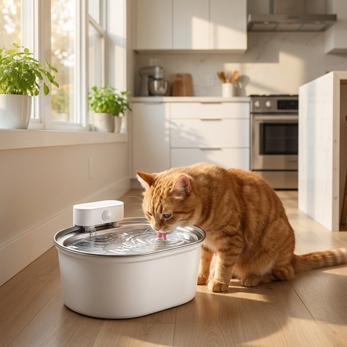 Automatic Cat Dog Water Feeder lifestyle
